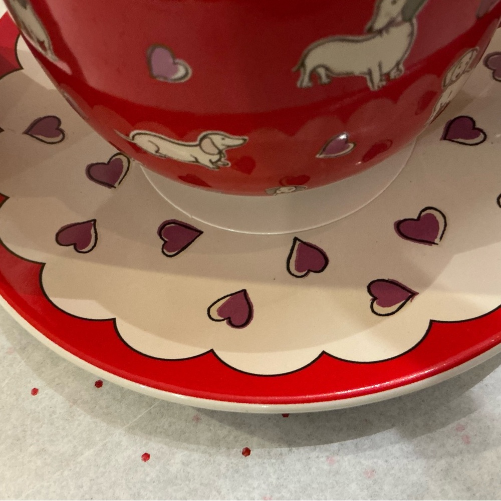 Dachshund mug tea cup and saucer set, Perfect ♥️ Gift for Mother’s Day - Picture 5 of 12